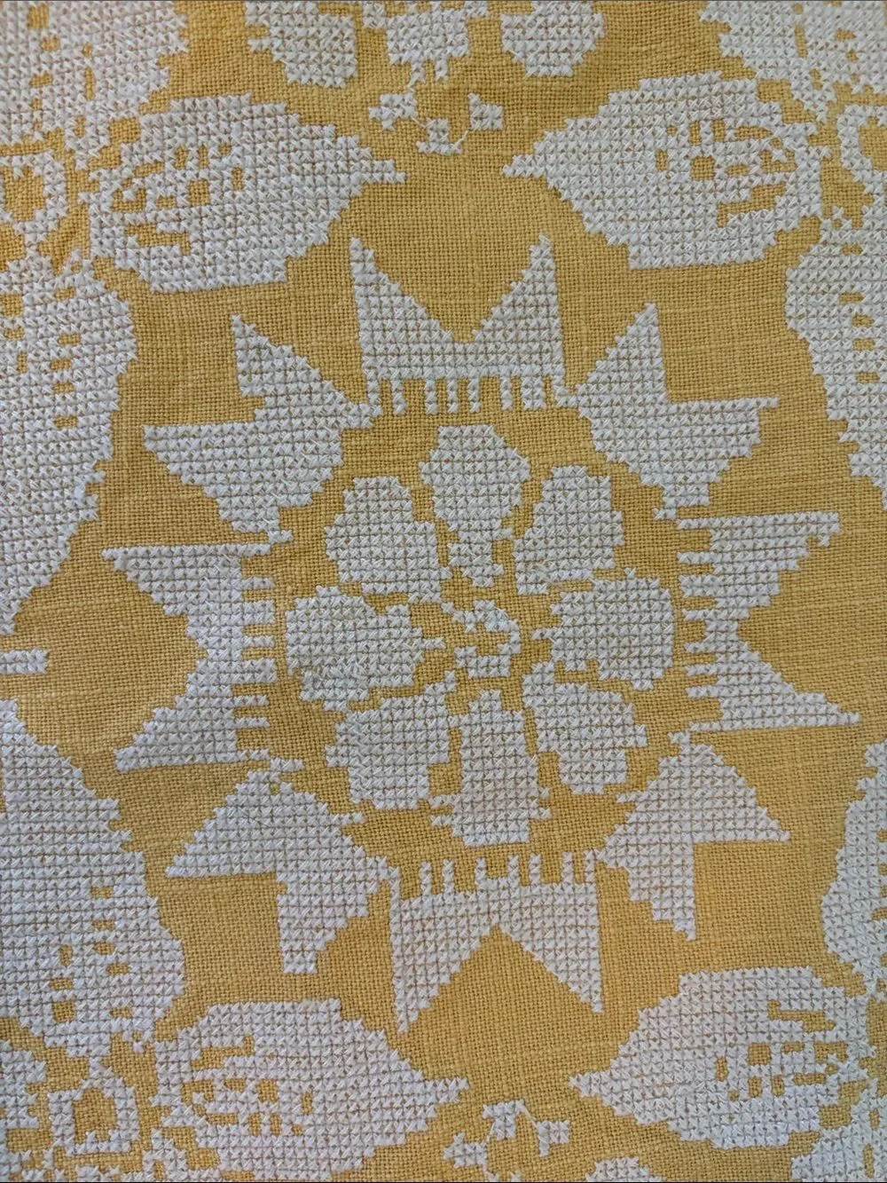 Pottery Barn Square Yellow Embroidered Floral Pillow Sham Cover 20” x 20”